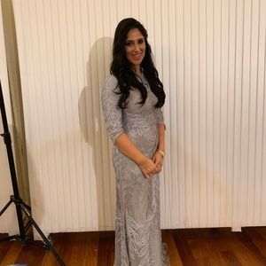 Light blue/ silver long gown